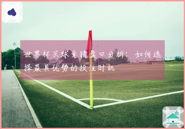 世界杯买球竞猜盘口分析：如何选择最具优势的投注时机